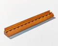Scalloped Wood Tile Rack Set - Caramel Wood