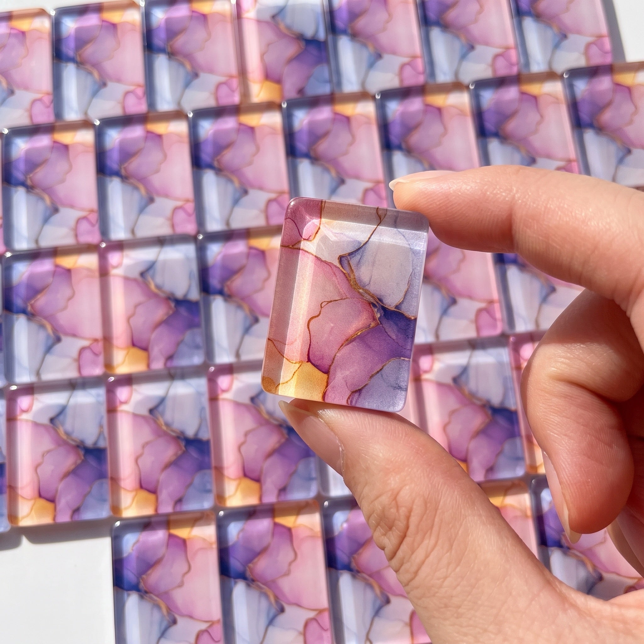 Mahjong Set 160 Tiles | Pastel Watercolor Acrylic Tiles | Pink Purple Orange Floral Design | American Mahjong Gift for Game Lovers