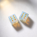 Set of 2 Mahjong Dice - Natural Gemstones Opal