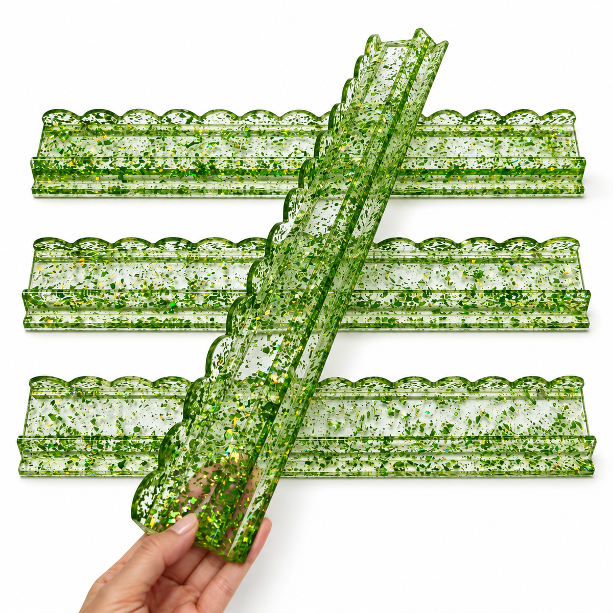 Merry and Bright Acrylic Rack Set Evergreen