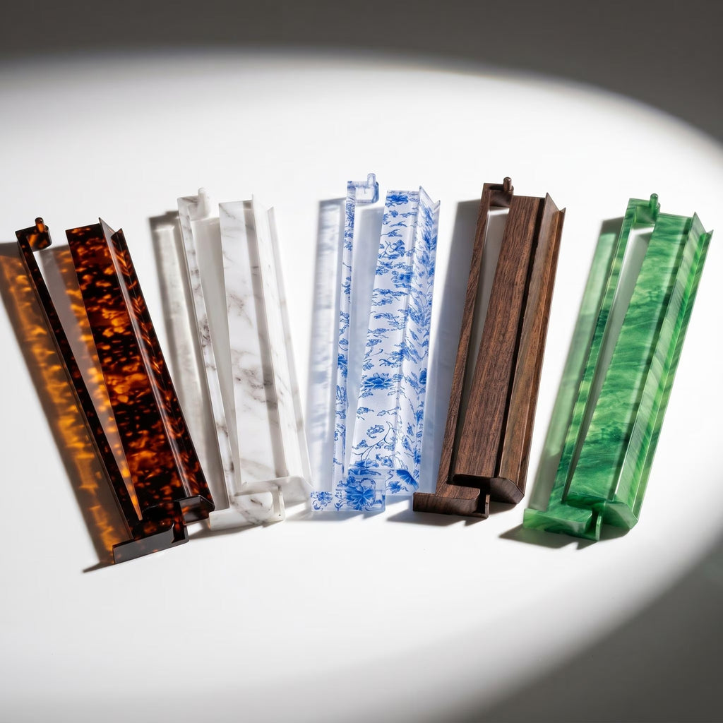 Mahjong Tile Rack Set of 4 | Tortoiseshell Amber Acrylic | American Mah Jongg Organizer | Non-Slip Base