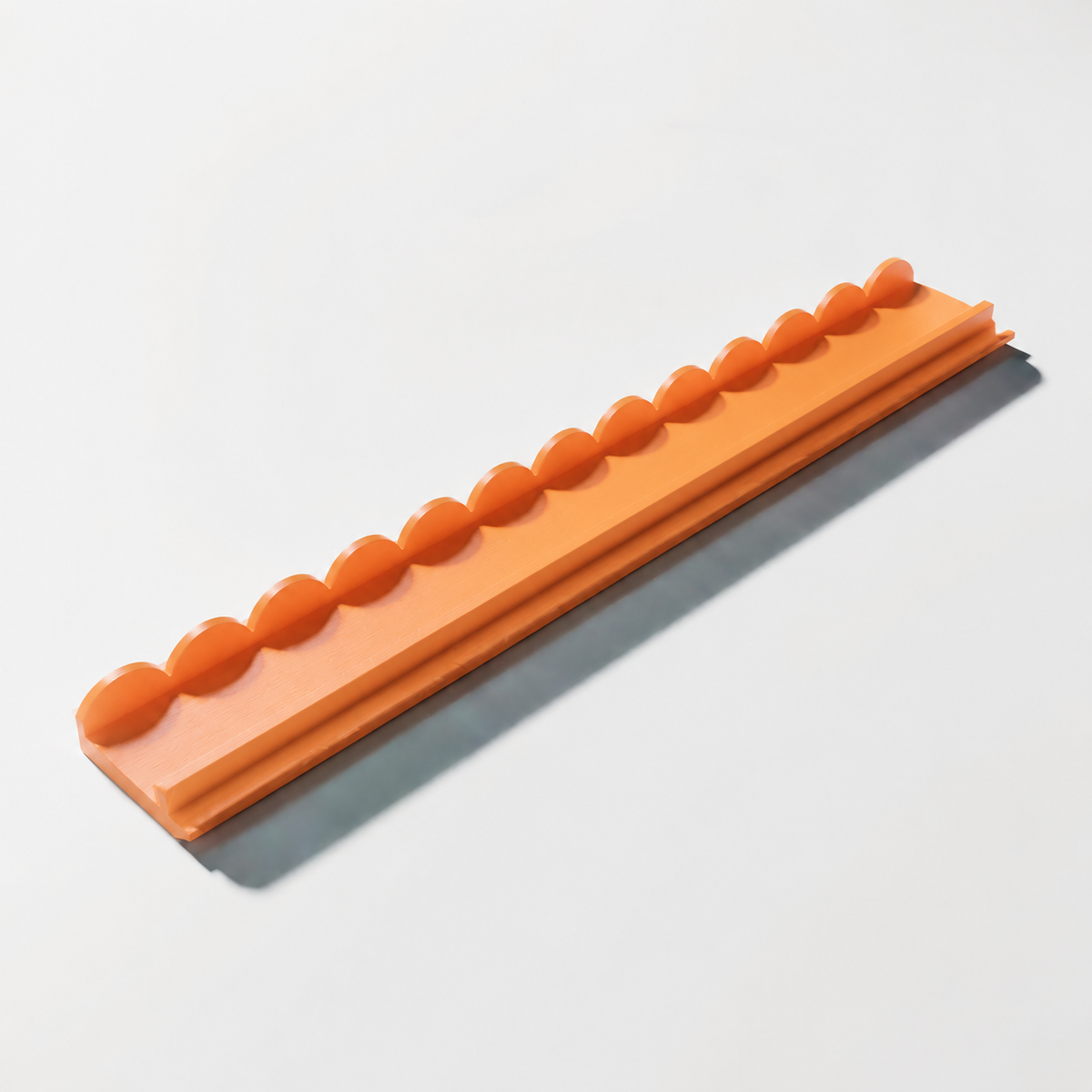 Scalloped Wood Tile Rack Set — Peach