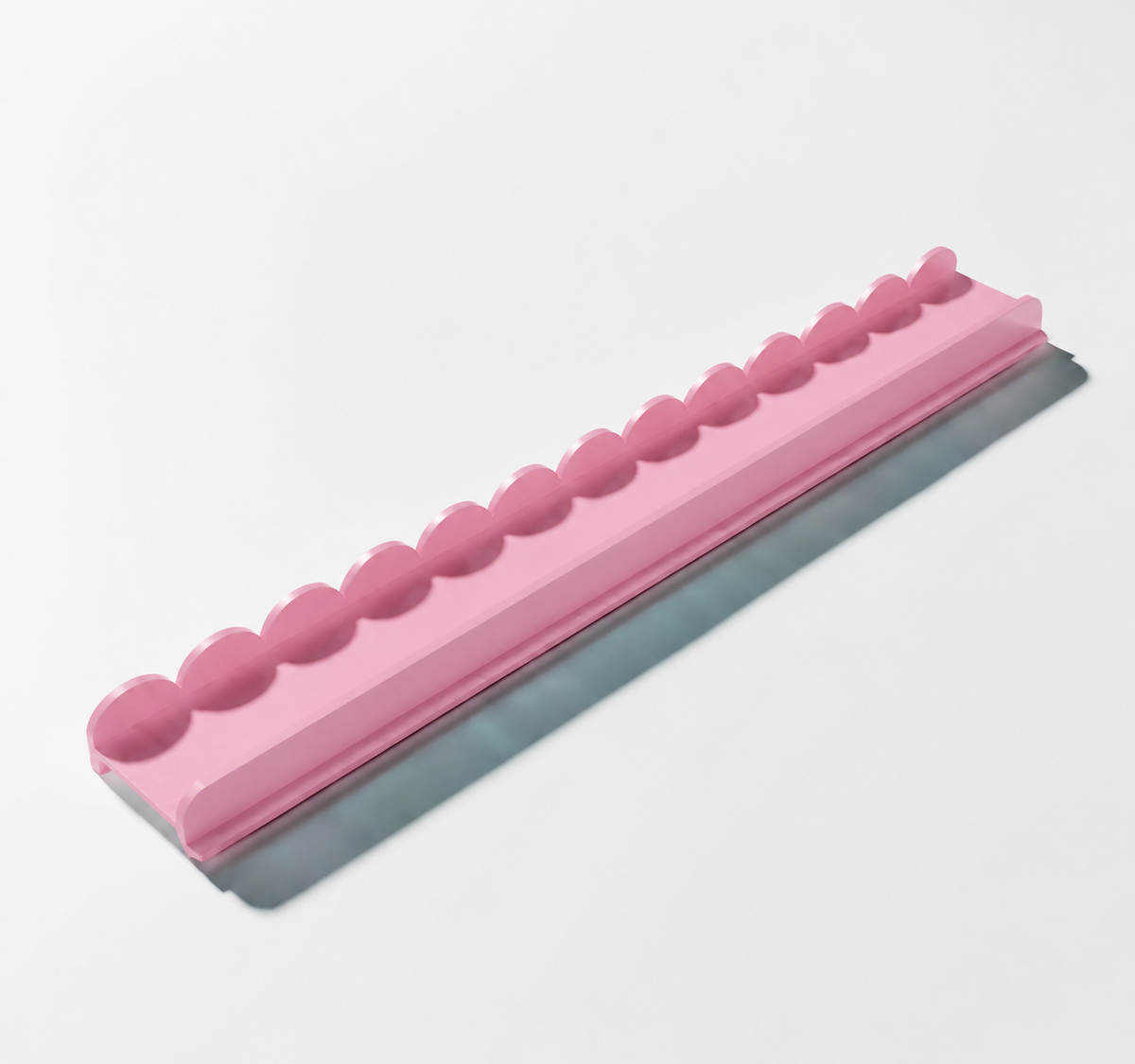 Scalloped Wood Tile Rack Set - Powder Blush