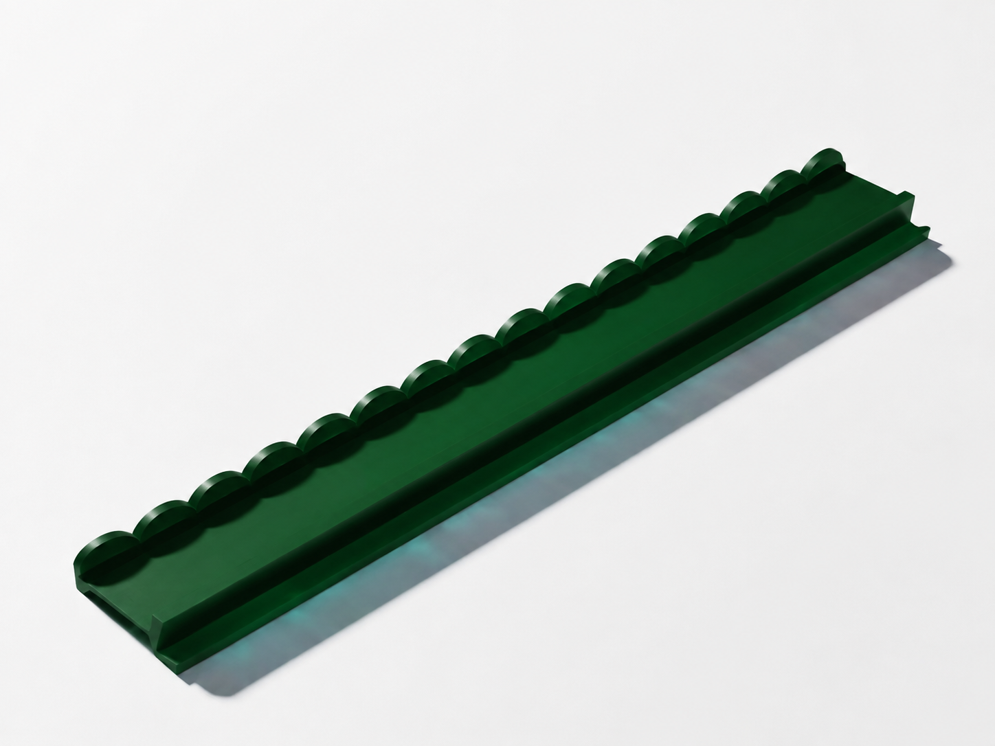 Scalloped Wood Tile Rack Set — Forest Green
